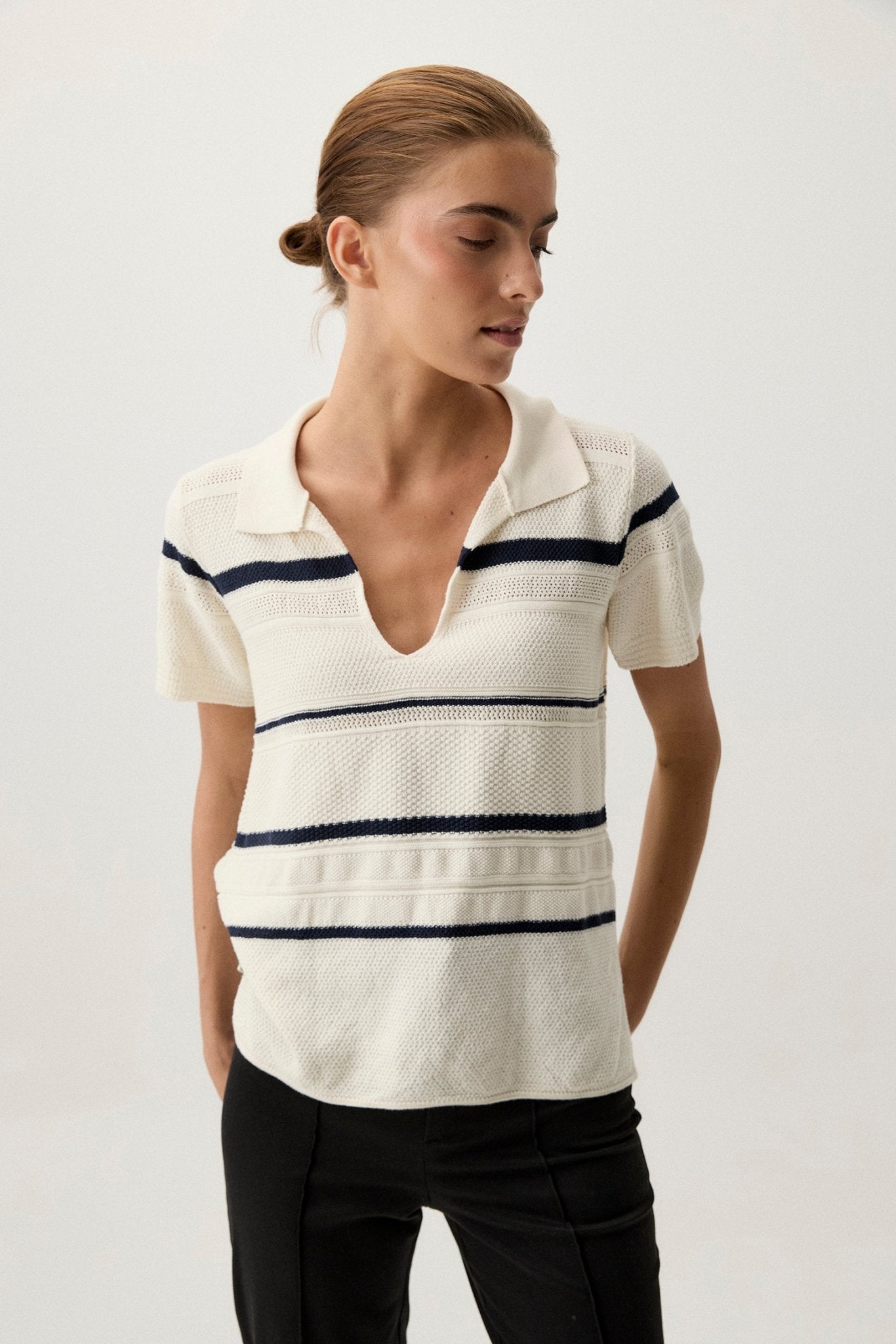Polo EDÉN Rayas Beige - BIMANI