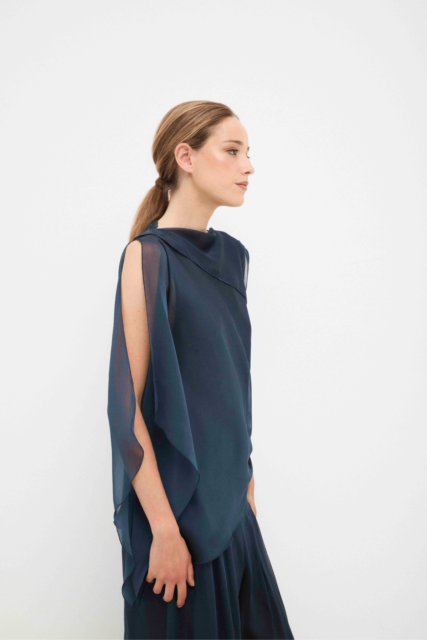 Blusa EMILIA Azul Petróleo - BIMANI
