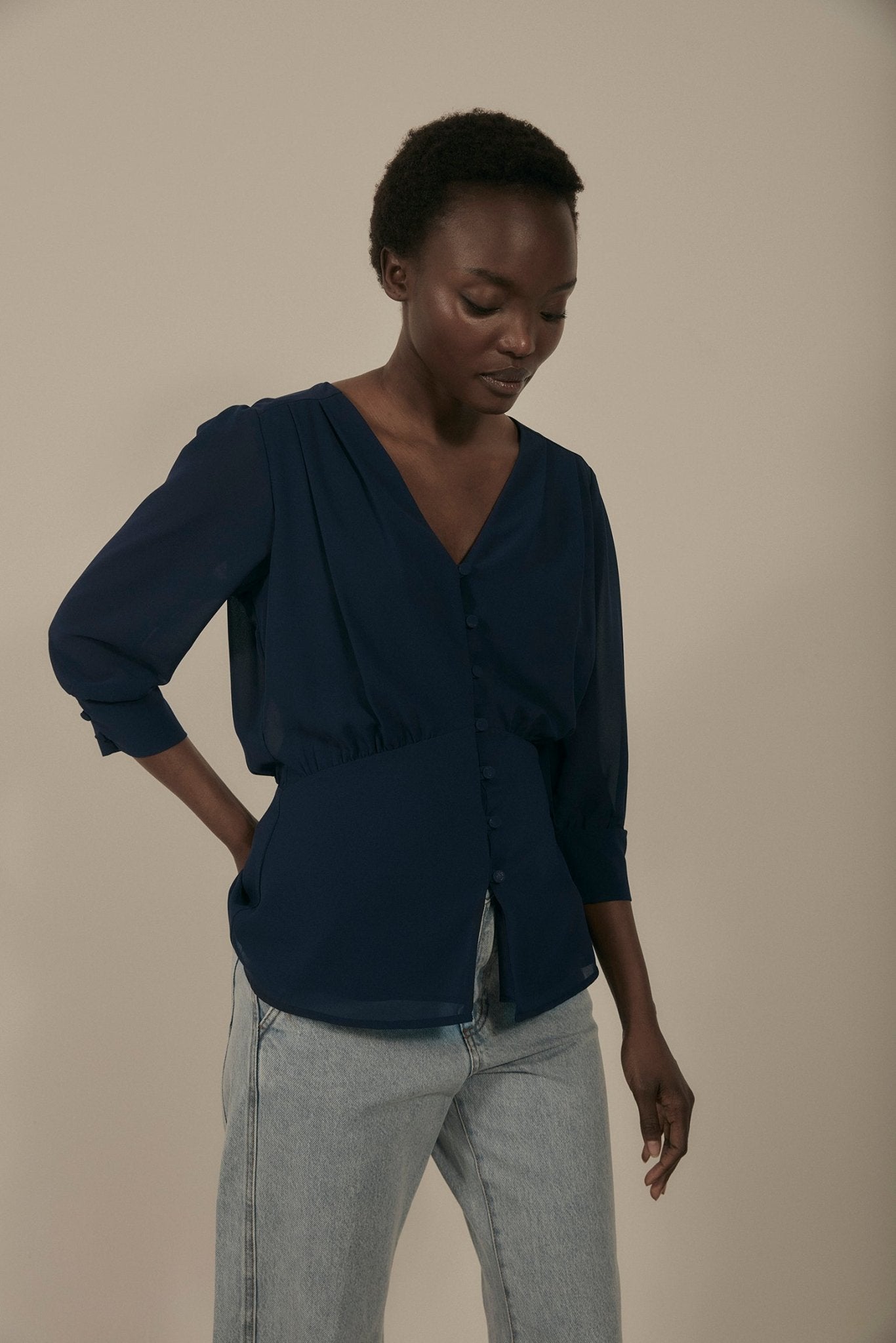 Blusa LINE Azul Marino - BIMANI