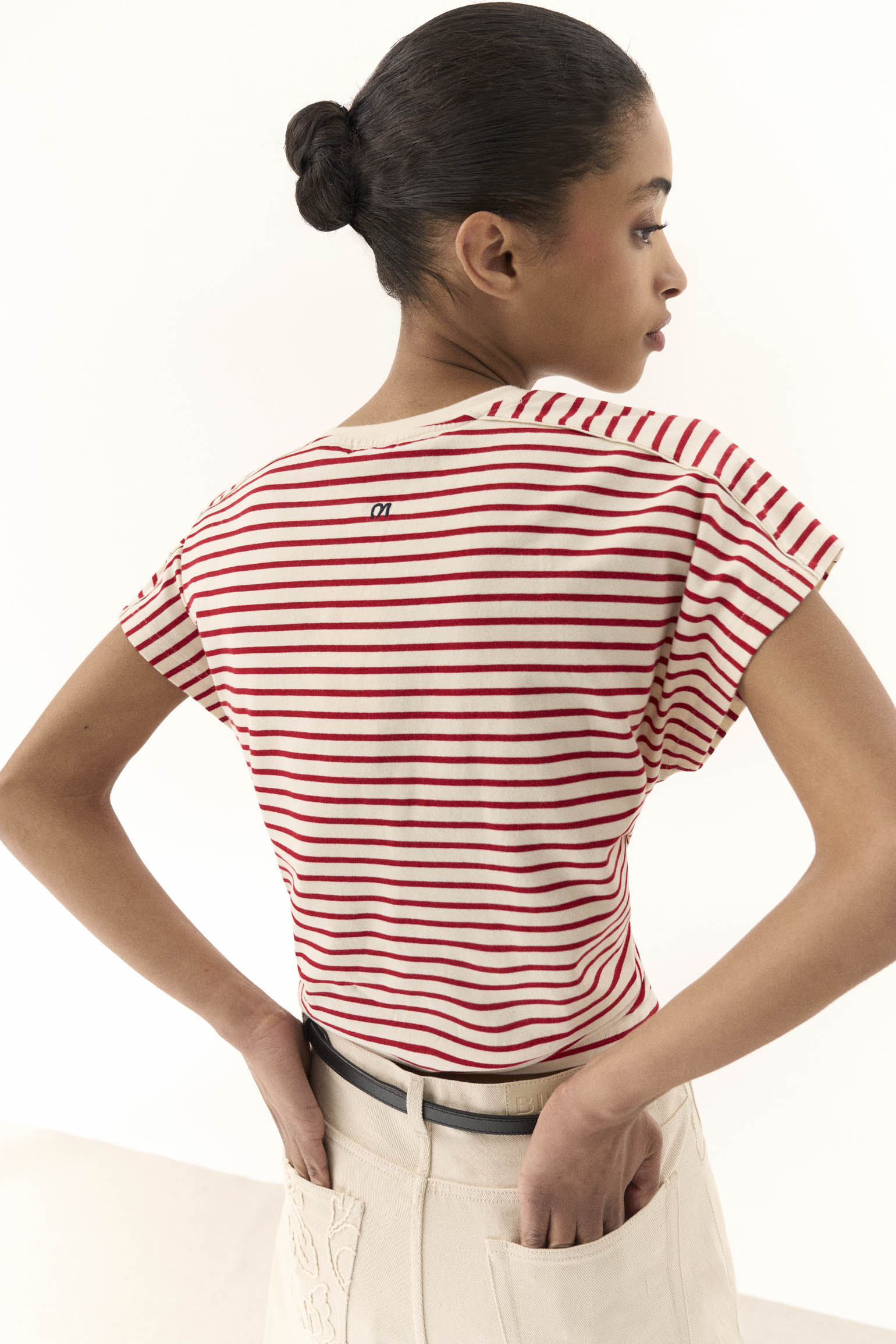 Camiseta APERITIVO Rayas Granate - BIMANI