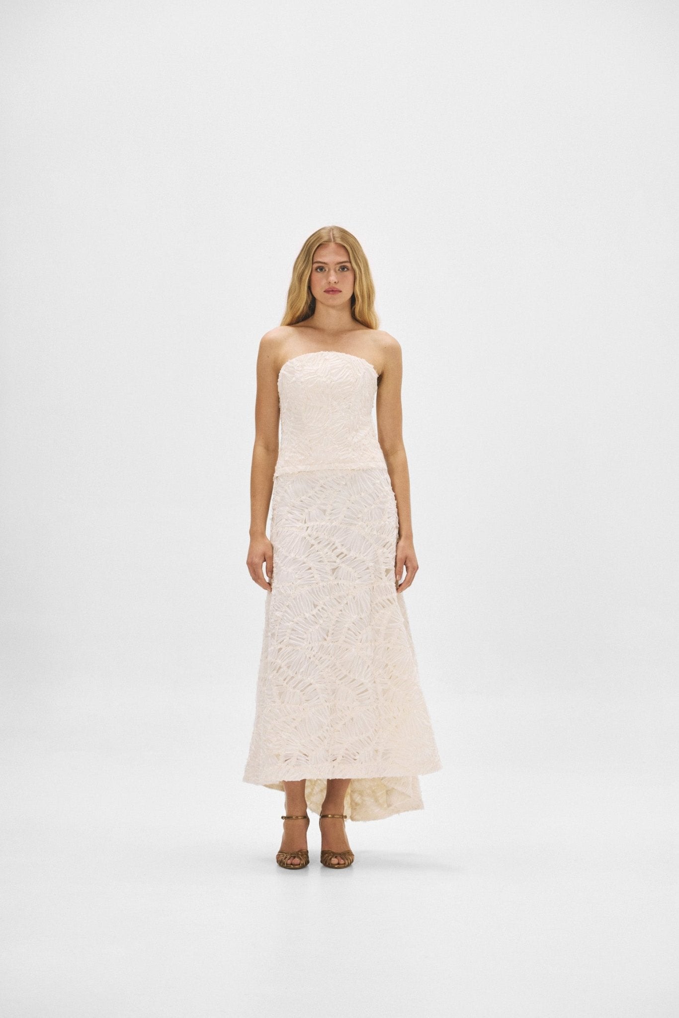 Falda CATHERINE Beige - BIMANI