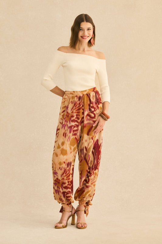 Pantalón BINIBECA Estampado Mostaza - BIMANI