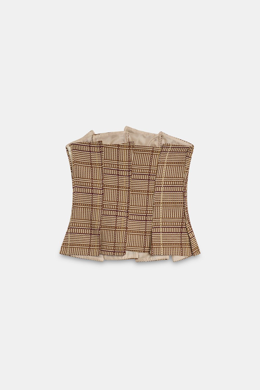 Top ANGIE Cuadros Beige - BIMANI