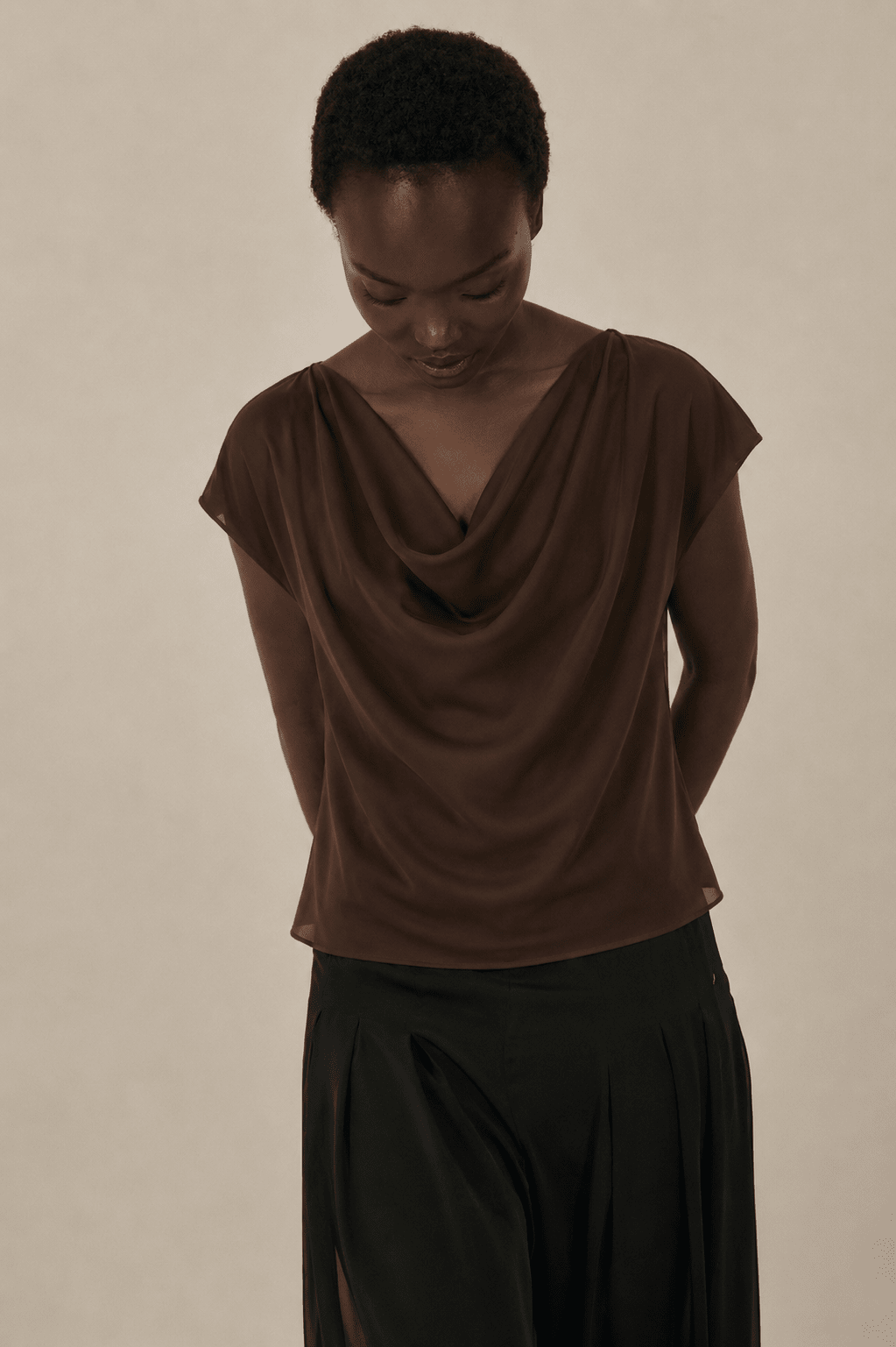 Blusa BAYAMO Marrón Cacao - BIMANI