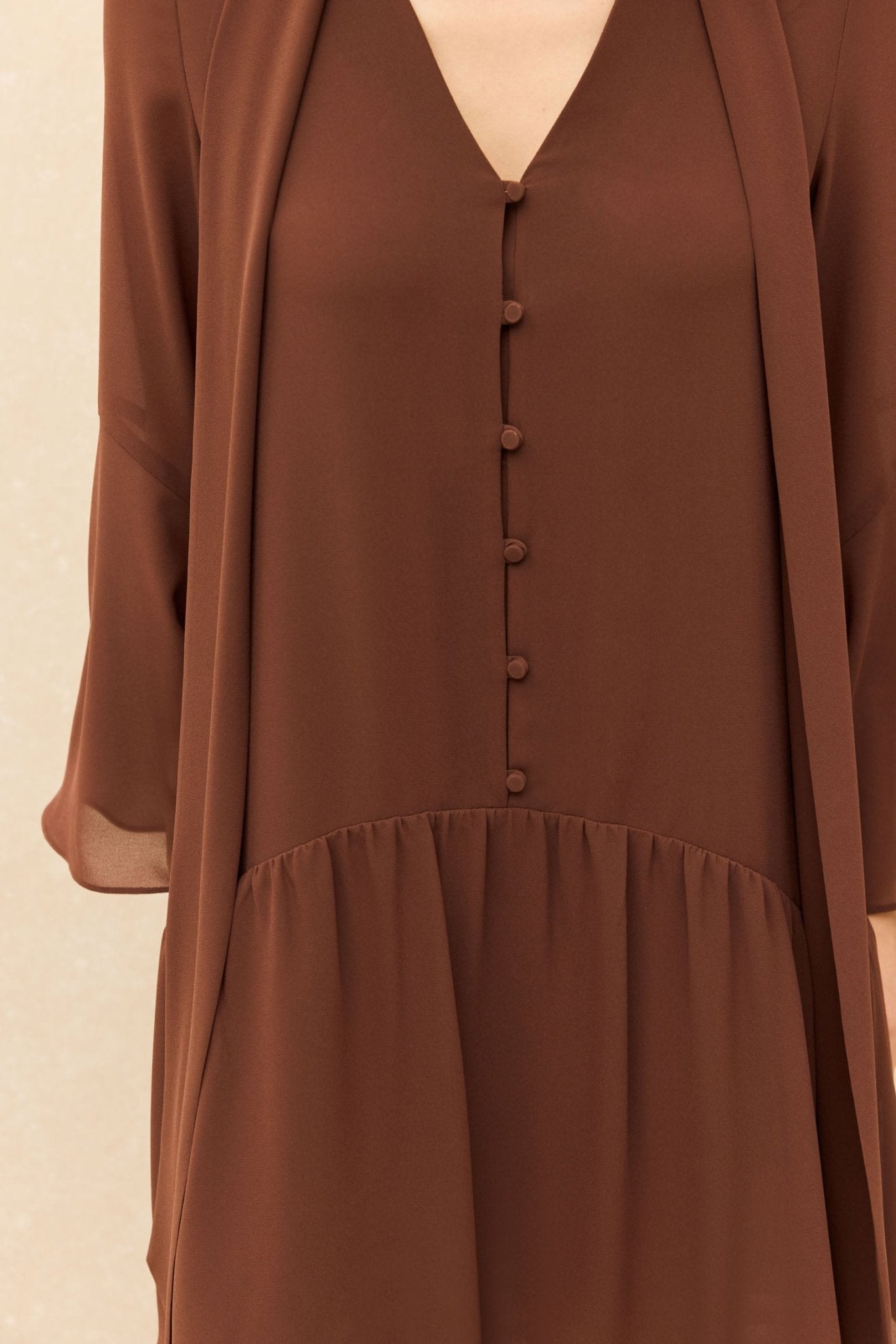 Vestido ARONA Marrón Mocca - BIMANI