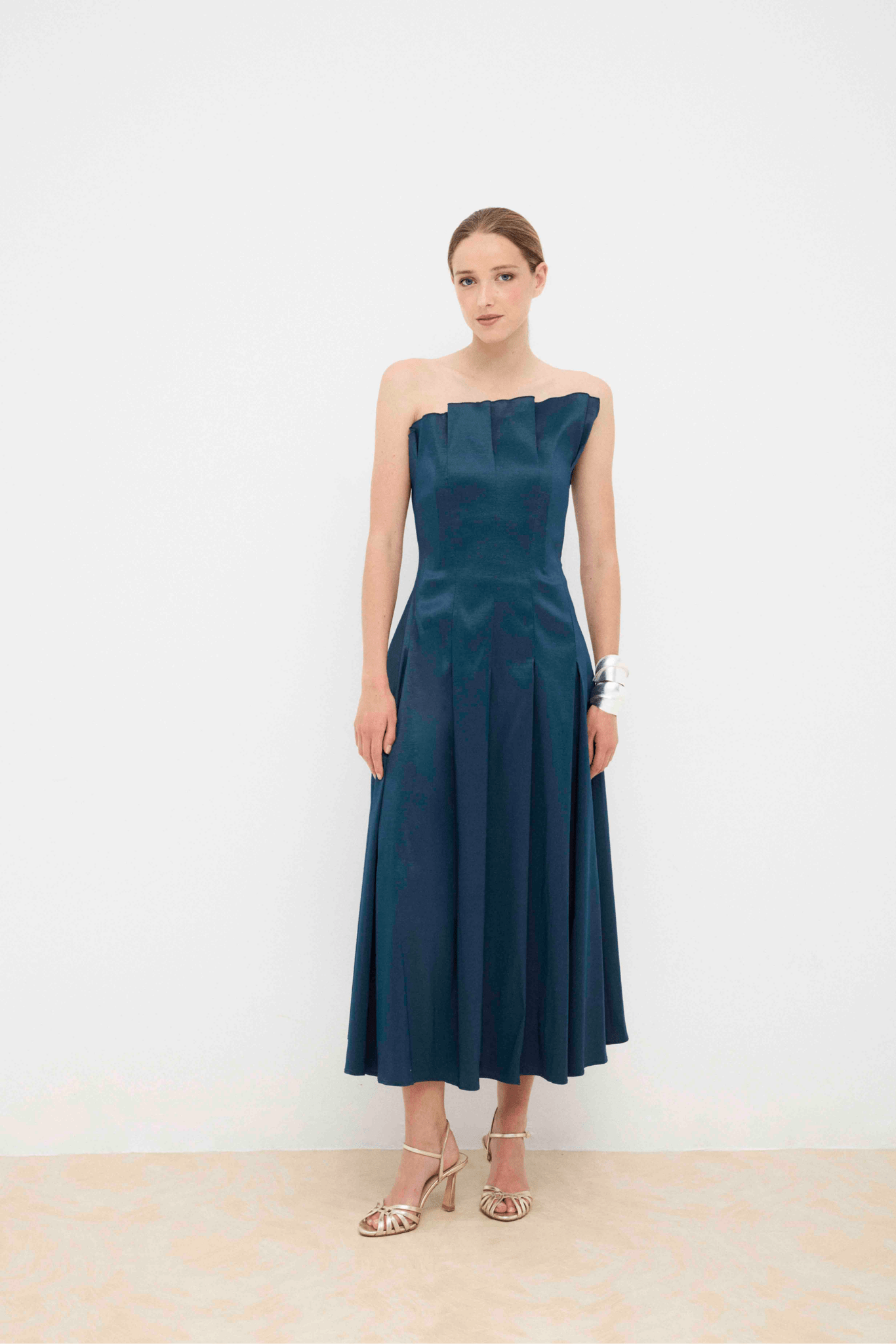 Vestido CORDELIA Azul Petróleo - BIMANI