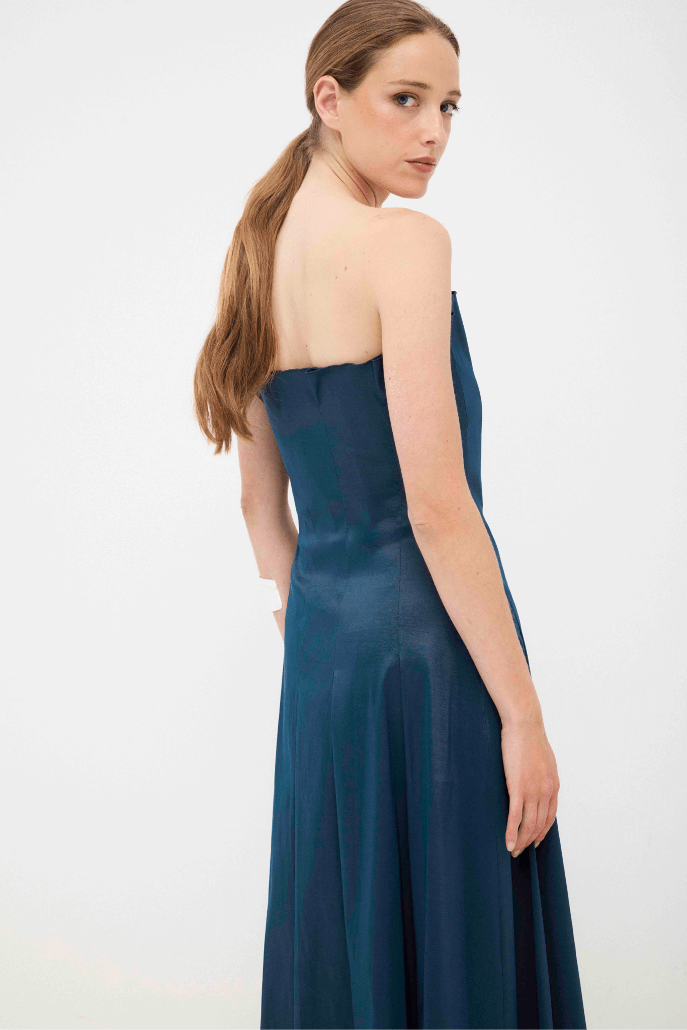 Vestido CORDELIA Azul Petróleo - BIMANI
