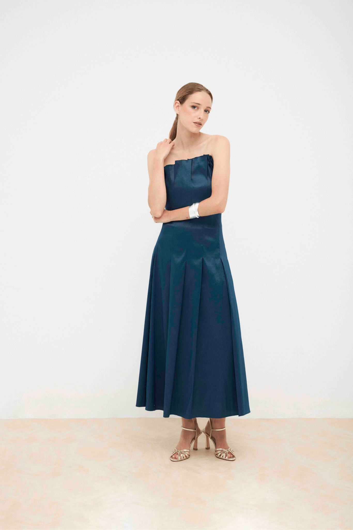 Vestido CORDELIA Azul Petróleo - BIMANI
