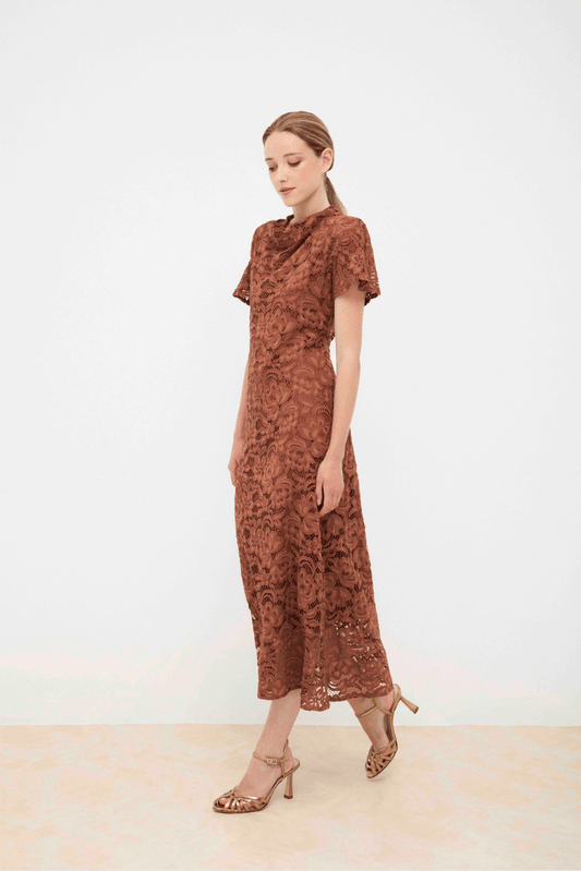 Vestido FIORELLA Terracota - BIMANI