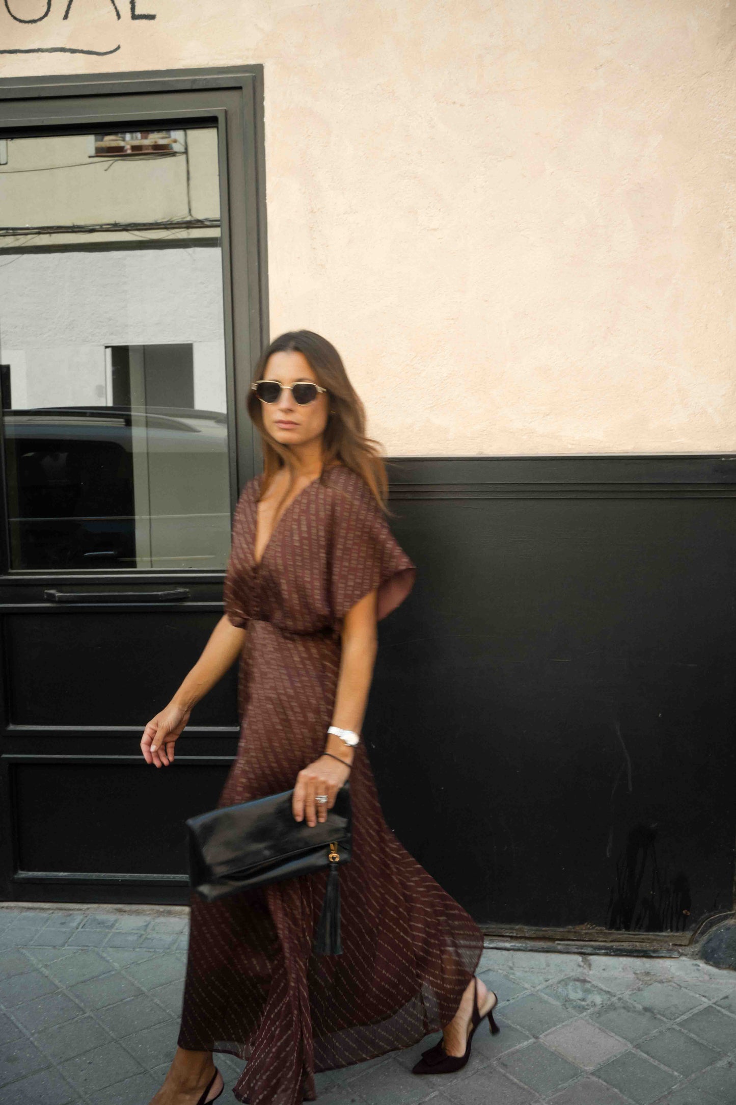 Vestido GAIA Estampado Teja