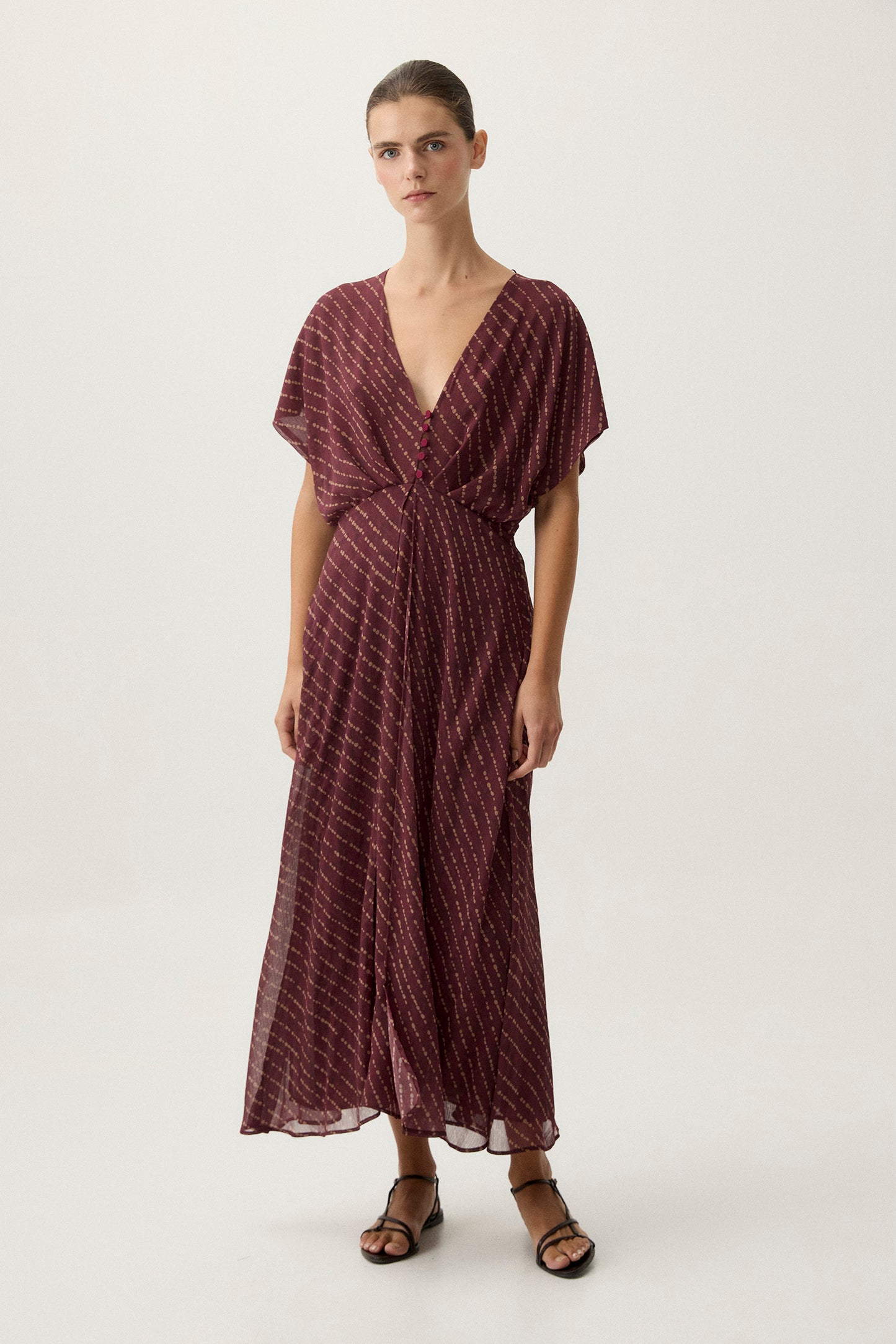 Vestido GAIA Estampado Teja