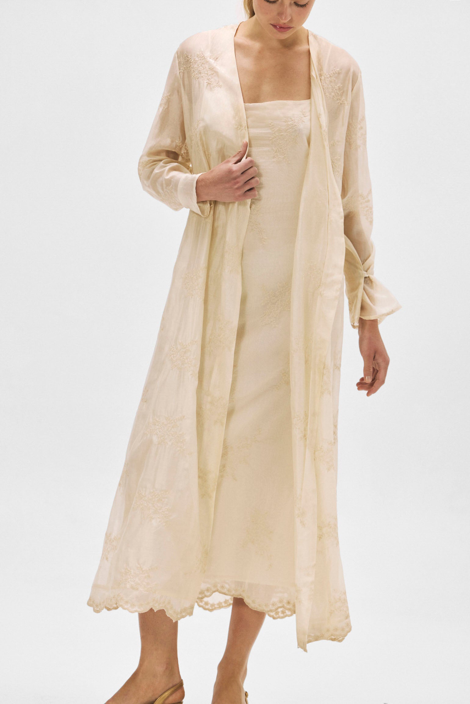 Vestido LEONIE Crema - BIMANI